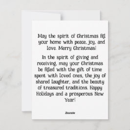 Cartão De Festividades 2. Que a sua casa seja preenchida com a calidez 