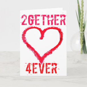 Cartão De Festividades 2gether 4ever teen love on valentines day