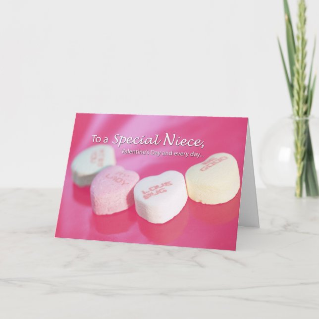 Cartão De Festividades 3543 Heart Candy Niece, Namorados (Frente)