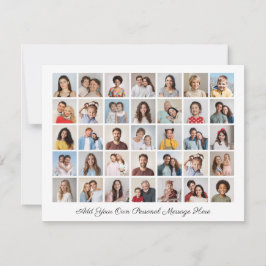 Cartão De Festividades 35 Colagem de Fotos Adicionar Sua Própria Saudação