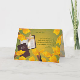 Cartão De Festividades 3:16 de John - desejos para a páscoa abençoada &