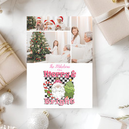 Cartão De Festividades 3 Feliz e Natal Brilhante com Verificação de Foto