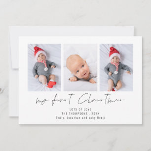 Cartão De Festividades 3 Foto Calendário 2027 Bebê 1º Natal