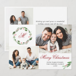 Cartão De Festividades 3 FOTO Colagem Feliz Natal Saudação