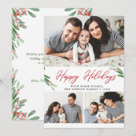 Cartão De Festividades 3 FOTO Colagem Feliz Natal Saudação