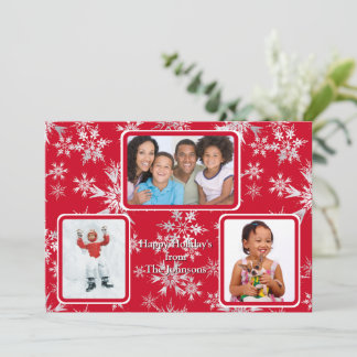 Cartão De Festividades 3 Foto Felizes Férias Mensagem Personalizada Verme