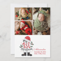 3 Foto Fofa Bebê Papai Noel 1º Natal