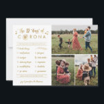 Cartão De Festividades 3 Foto Funny Corona | Dourado 12 dias branco<br><div class="desc">Este cartão com fotos engraçado e falso de folha de ouro moderno, com três modelos de fotos, é perfeito para a época de Natal de 2020! É uma nova versão da canção dos Doze Dias de Natal, com os Doze Dias de Corona! A maioria do texto pode ser personalizada, se...</div>