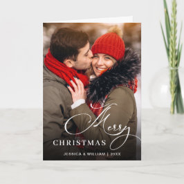 Cartão De Festividades 3 FOTO Moderna Feliz Natal Saudação