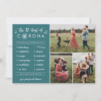 3 Foto Moderna Funny Doze Dias Corona Teal