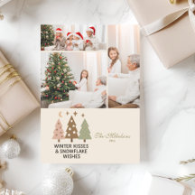 3 Foto Retro Winter Kisses & Snowflake Wish
