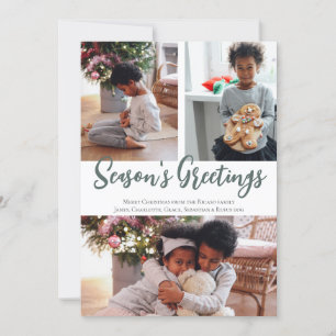 Cartão De Festividades 3 Fotografias Congratulam-se com o Padrão de Erro