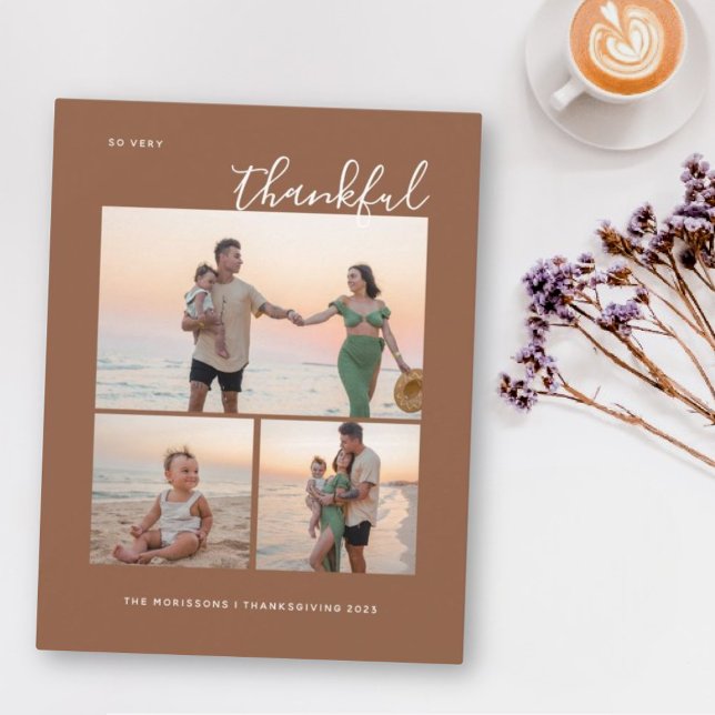 Cartão De Festividades 3 fotos da família de agradecimentos Feliz Dia de  (Criador carregado)