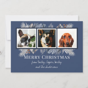 Cartão De Festividades 3 Photo Botanical Floral Watercolor