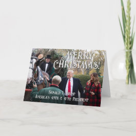 Cartão De Festividades 47.º Presidente Donald Trump 2024 Horse Christmas
