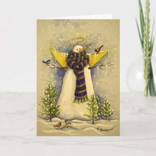 Cartão De Festividades 4881 Snow Angel & Birds Natal