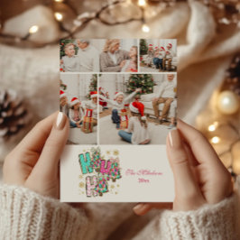Cartão De Festividades 4 Foto Caprichoso Ho Ho Ho Natal Família
