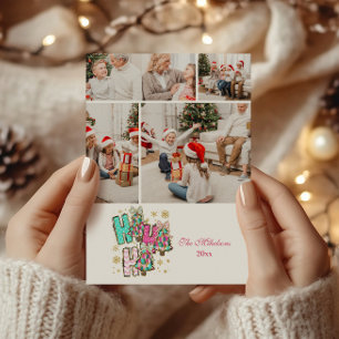 Cartão De Festividades 4 Foto Caprichoso Ho Ho Ho Natal Família