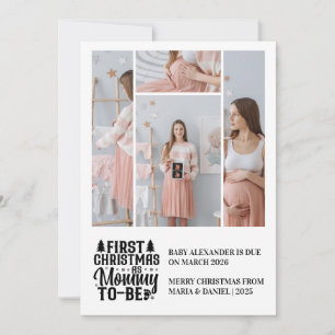 Cartão De Festividades 4 Foto Mamãe para ser Natal Gravidez 