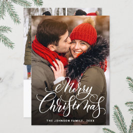 Cartão De Festividades 4 FOTO Moderna Feliz Natal Saudação