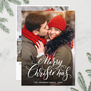 Cartão De Festividades 4 FOTO Moderna Feliz Natal Saudação
