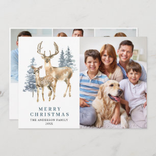 Cartão De Festividades 4 FOTO Natal Elegante Árvore de Pinheiros