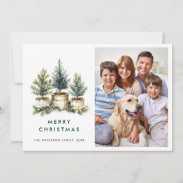 Cartão De Festividades 4 FOTO Saudação Mínima da Árvore de Natal