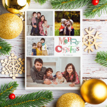 4 Fotografia Colagem Feliz Tipografia de Natal