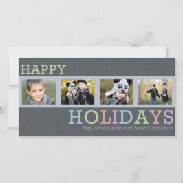 Cartão De Festividades 4 Fotografias Chic Slate Christmas