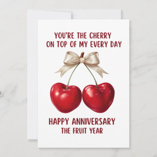 Cartão De Festividades 4th Anniversary Card, Fruit Anniversary Card, 