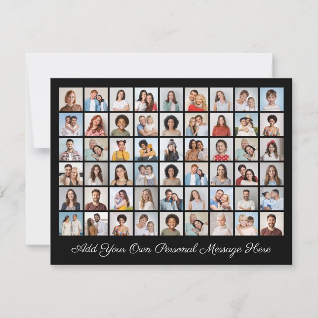 Cartão De Festividades 54 Colagem de Fotos Adicione Sua Própria Saudação (Frente)