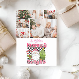 Cartão De Festividades 5 Feliz e Natal Brilhante marcados com fotos