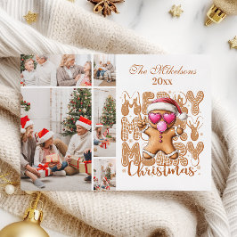 Cartão De Festividades 5 Foto Bonito Pão de Mel Natal