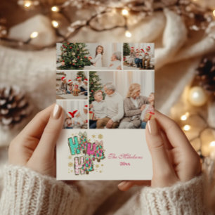 Cartão De Festividades 5 Foto Caprichosa Ho Ho Ho Natal Família