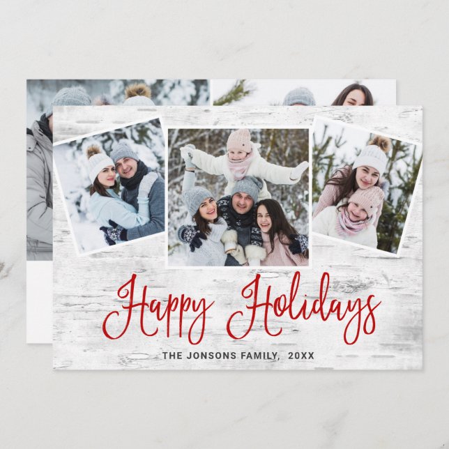 Cartão De Festividades 5 FOTO Natal - Latido Russo de Nascimento (Frente/Verso)