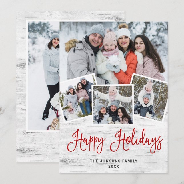 Cartão De Festividades 5 FOTO Natal - Latido Russo de Nascimento (Frente/Verso)