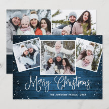 5 FOTO Natal Russo Blue Wood Saudação