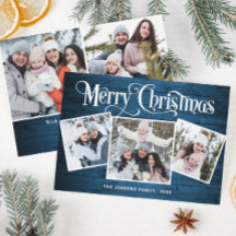 5 FOTO Natal Russo Blue Wood Saudação