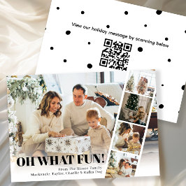 Cartão De Festividades 5 Foto Oh Que Diversão Natal Código QR