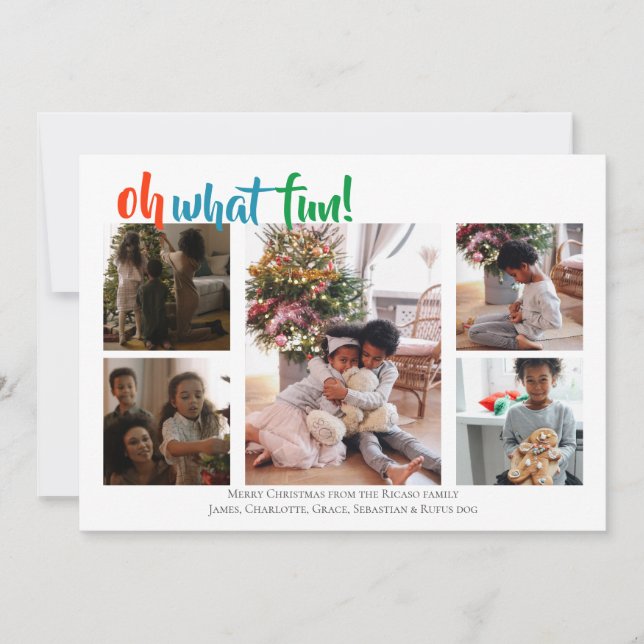Cartão De Festividades 5 Foto Oh Que Natal Divertido (Frente)