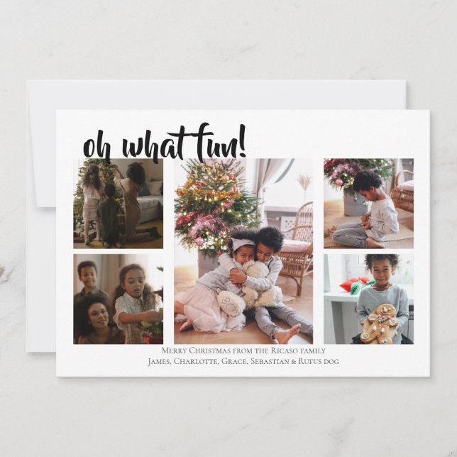 Cartão De Festividades 5 Foto Oh Que Natal Divertido (Frente)