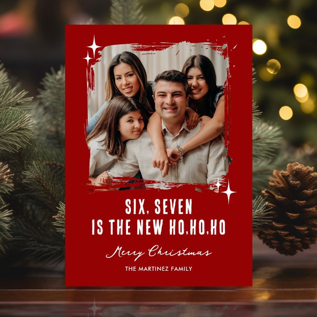 Cartão De Festividades 67 Funny Ho Ho Ho Photo Christmas (Criador carregado)
