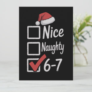 Cartão De Festividades 6-7 Meme Legal Travesso 67 Natal Rot Cerebral Engr