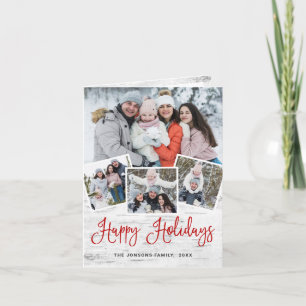 Cartão De Festividades 6 FOTO Natal Latido Rustic Birtic Saudação