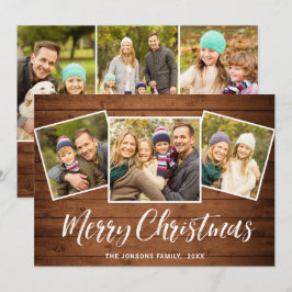 Cartão De Festividades 6 FOTO Natal Russo Madeira Marrom Saudação