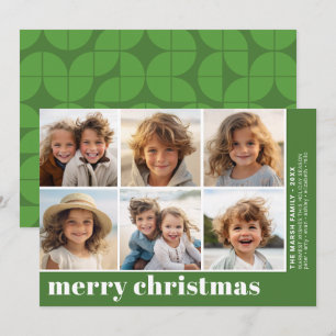 Cartão De Festividades 6 Foto Offset - Feliz Natal em Negrito - Verde