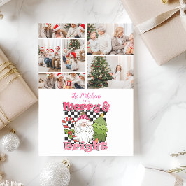 Cartão De Festividades 6 Fotografias com Verificação de Feliz e Brilho Na