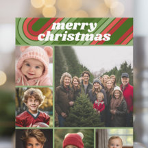 6 Fotografias Retro Stripes - Vermelho Verde Funky