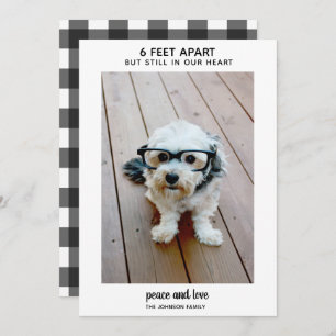 Cartão De Festividades 6 pés de distância, mas ainda no meu coração - 1 f