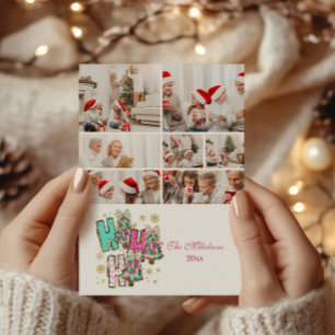 Cartão De Festividades 7 Foto Caprichoso Ho Ho Ho Natal Família